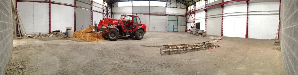 Une vue récente des travaux dans le futur magasin de la Ressourcerie